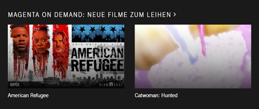 Filmvorschau für American Refugee und Catwoman: Hunted bei MagentaTV On Demand