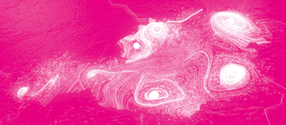 Digitale Vernetzung Europas, Start LTM-M Magenta Landkarte von Österreich mit leuchtenden Knotenpunkten, visualisiert digitales Telekommunikationsnetz