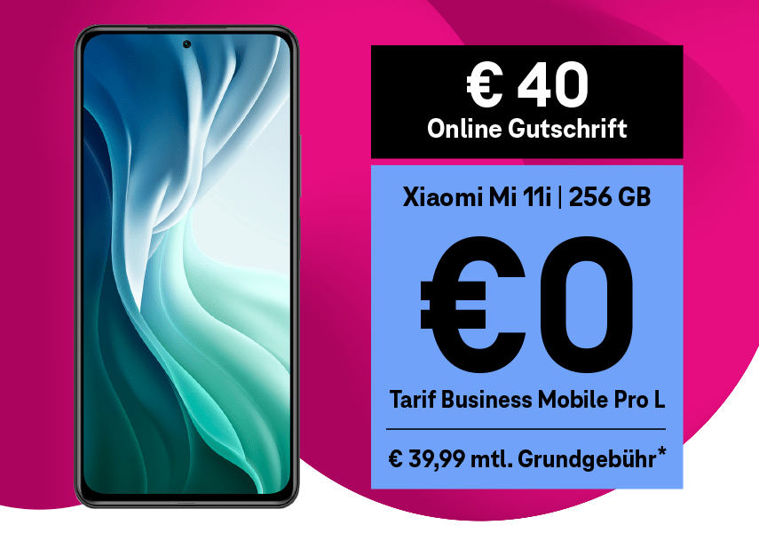 Xiaomi Mi 11i Pro um €0 im Tarif Business Mobile Pro L