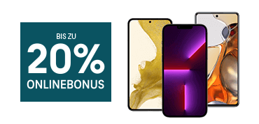 Bis zu 20% Onlinebonus