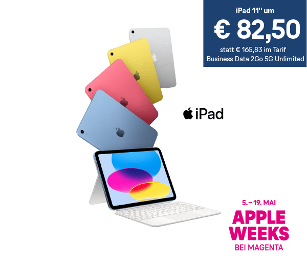 iPad 11" um € 82,50 statt € 165,83 im Tarif Business Data 2Go 5G Unlimited