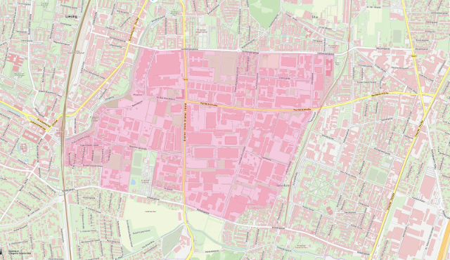 Karte Gewerbegebiet Liesing
