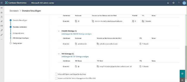 Screenshot FAQ Eigene Domain