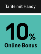 Tarife mit Handy mit 10% Online Bonus Tarife mit Handy mit 10% Online Bonus