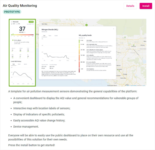 Report Template für IoT Luftgütemessung
