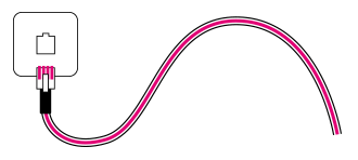 Stilisierte Grafik eines Netzwerkkabels in Buchse, xDSL