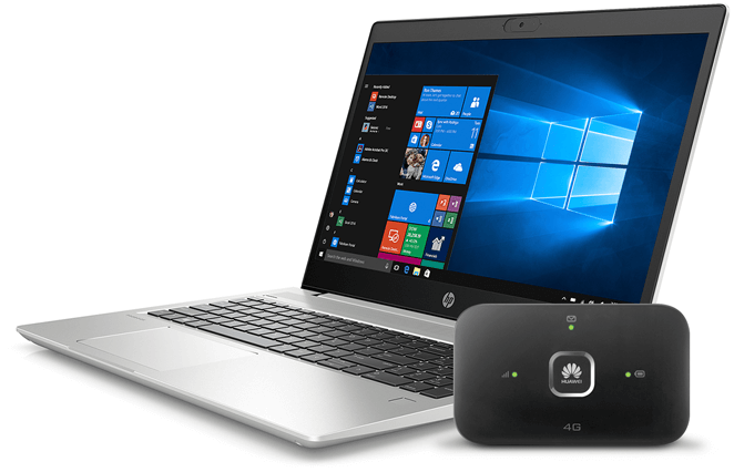 HP ProBook450 G7 und Router