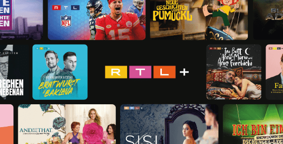 RTL+ Startscreen mit mehreren Filmpostern