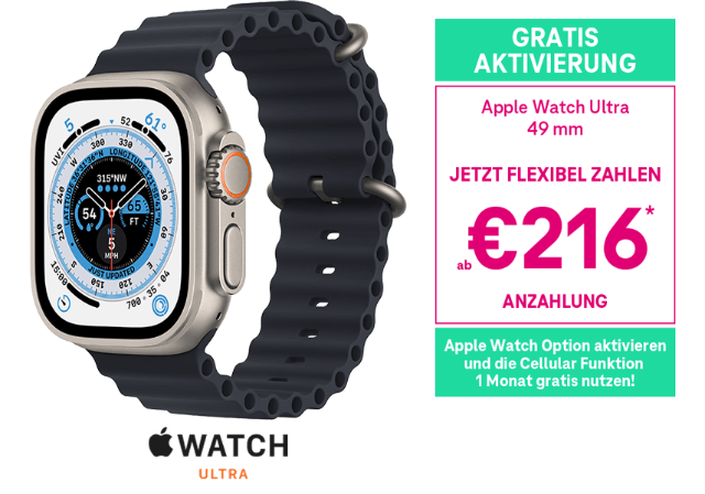 Apple Watch Ultra ab €216 Anzahlung