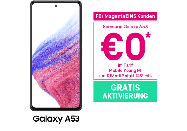 Samsung Galaxy A53 um €0 Samsung Galaxy A53 um €0