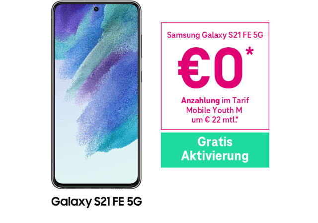 Samsung Galaxy S21 FE um €0 Samsung Galaxy S21 FE um €0