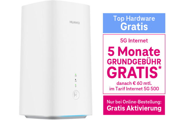 5 Monate Grundgebühr gratis
