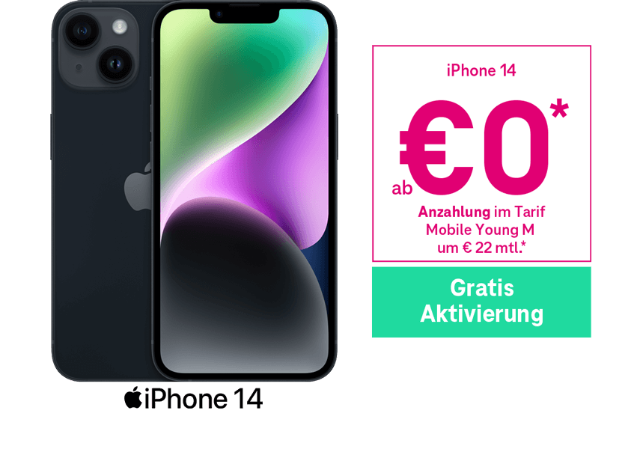 iPhone 14 ab €0 Anzahlung iPhone 14 ab €0 Anzahlung