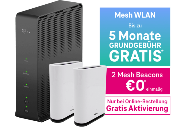 Mesh WLAN bis zu 5 Monate Grundgebühr gratis