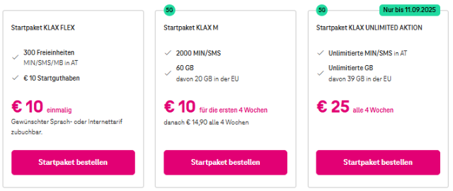 KLAX Starterpakete KLAX Starterpakete