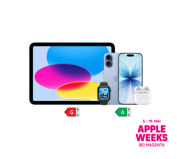 5. - 19. Mai - Apple Weeks bei Magenta. Mit vielen attraktiven Angeboten.