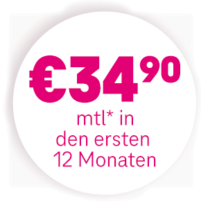 € 34,90 monatlich in den ersten 12 Monaten