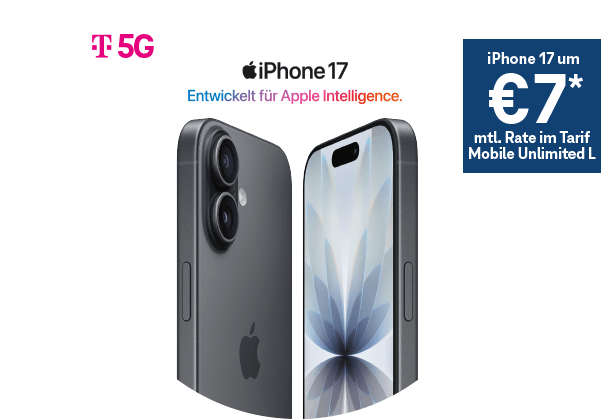 iPhone 17 um € 7 monatliche Rate im Tarif Mobile Unlimited L