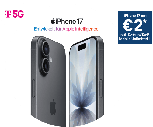 iPhone 17 um € 2 monatliche Rate im Tarif Mobile Unlimited L
