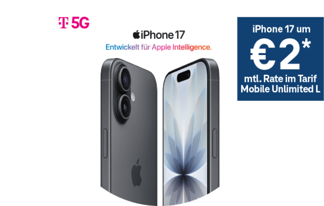 iPhone 17 um € 2 monatliche Rate im Tarif Mobile Unlimited L