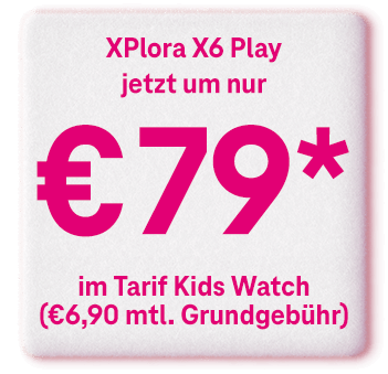 XPlora X6 Play jetzt um nur € 79 im Tarif Kids Watch (€ 6,90 mtl. Grundgebühr)