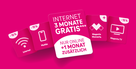 Internet 3 Monate Gratis - Nur Online +1 Monat zusätzlich