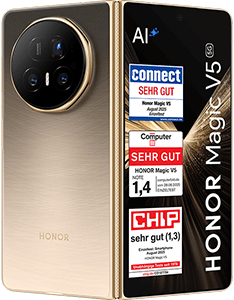 Produktabbildung - Honor Magic v5, leicht aufgeklappt