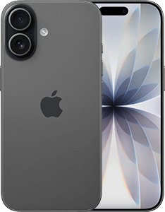 Apple iPhone 17 Produktabbildung in Schwarz - Vorder- und Rückansicht