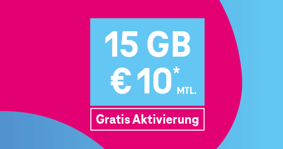 15 GB €10 mtl. 15 GB €10 mtl.