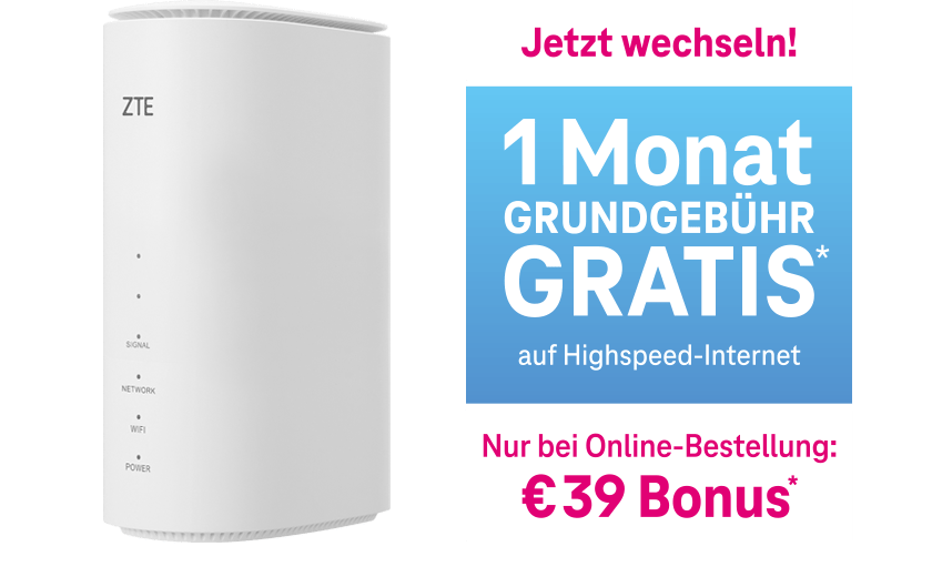 €0 Grundgebühr für die ersten 2 Monate