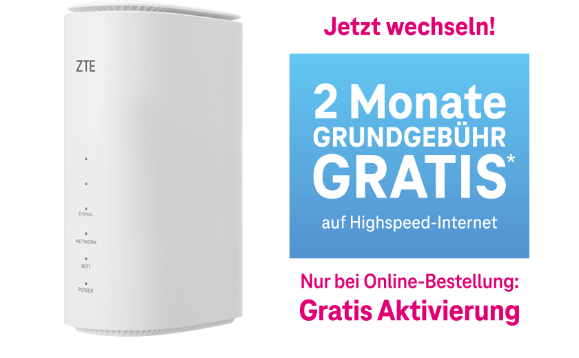 €0 Grundgebühr für die ersten 2 Monate