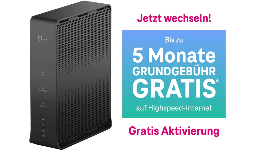 €0 Grundgebühr bis zu 5 Monate