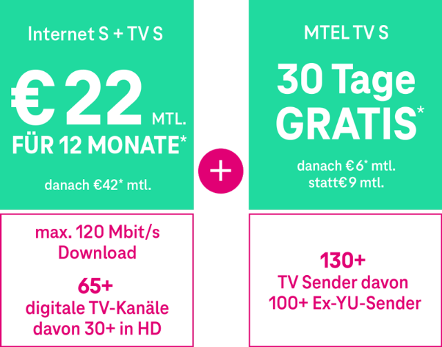 € 22 für 12 Monate + 30 Tage gratis