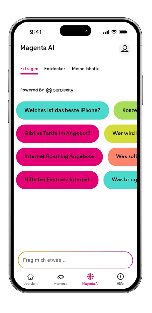 Magenta AI in der Mein Magenta App Magenta AI in der Mein Magenta App