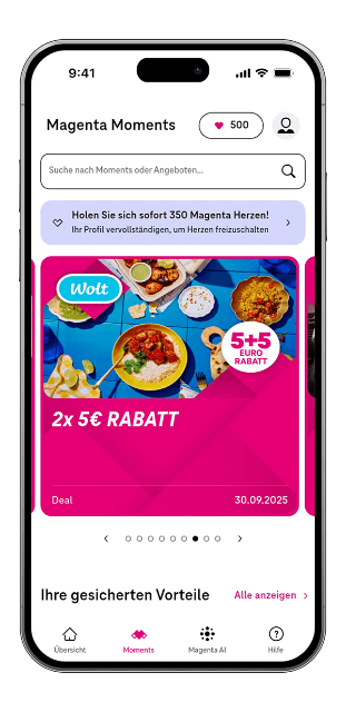 Magenta Moments in der Mein Magenta App mit tollen Angeboten Magenta Moments in der Mein Magenta App mit tollen Angeboten