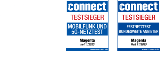 Die Nr. 1 Die Nr. 1, connect Testsieger Festnetztest Bundesweite Anbieter Heft 11/2025, connect Testsieger Mobilfunk und 5G-Netztest Heft 1/2025