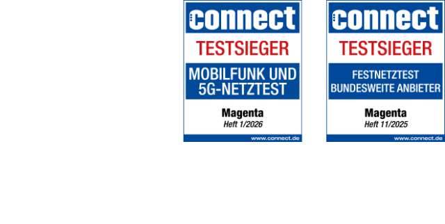 Die Nr. 1, connect Testsieger Festnetztest Bundesweite Anbieter Heft 11/2025, connect Testsieger Mobilfunk und 5G-Netztest Heft 1/2026