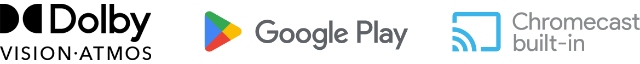 Logos Dolby, Google Play, Chromecast Logos Dolby, Google Play, Chromecast