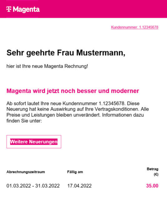 E-Mail Rechnung NEU