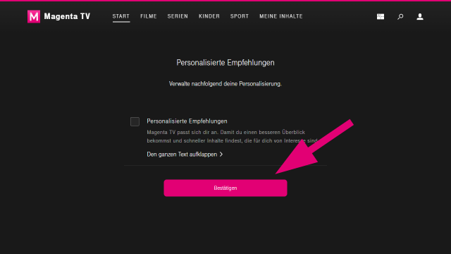 TV Web - Empfehlungen Screen 2