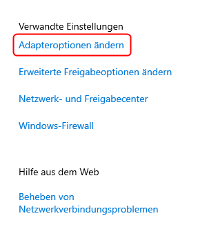 Adapteroptionen