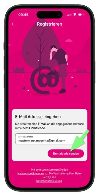 Mein Magenta App - Registrierung Schritt 4