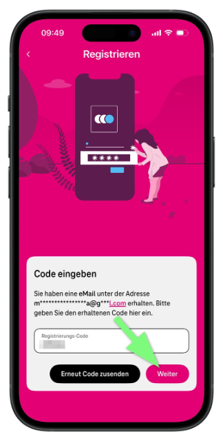 Mein Magenta App - Registrierung Schritt 6