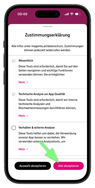 Mein Magenta App - Registrierung Schritt 7