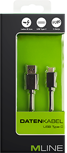Datenkabel 1m für USB A auf USB C - MLINE