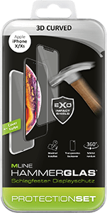 Protection Set 3D Curved - maximal kratzfest - für Apple iPhone 11 Pro Max - MLINE