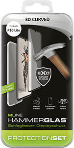 Protection Set 3D Curved - maximal kratzfest - für Huawei P30 Lite - MLINE