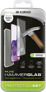 Protection Set 3D curved - maximal kratzfest - für Samsung Galaxy S20 Plus - MLINE