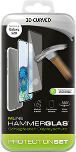 Protection Set 3D curved - maximal kratzfest - für Samsung Galaxy S20 - MLINE