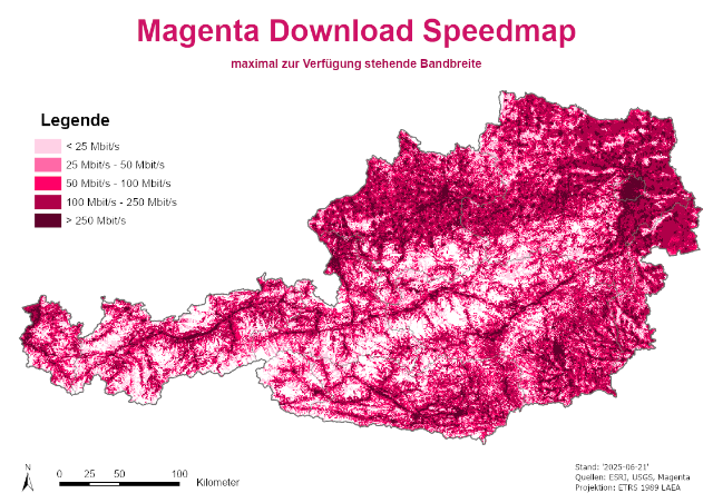 Speedmap Download maximale Bandbreite